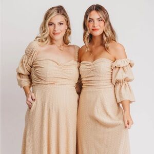 WORTH COLLECTIVE Corrine Tiered Sleeve Maxi Dresss